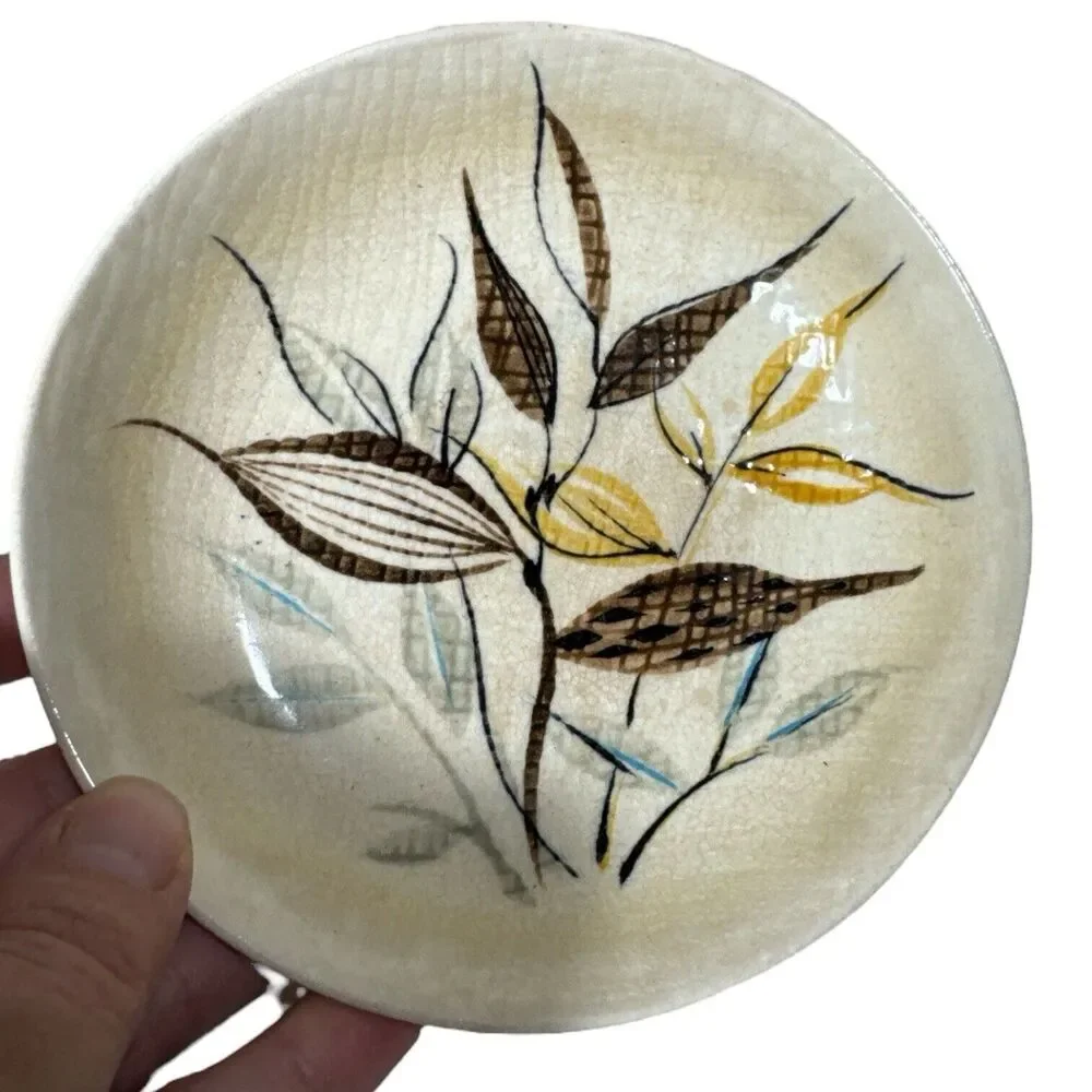 Miso Soup Shallow Rice Bowl Kasuga Goldina Hand Painted Bamboo Japan